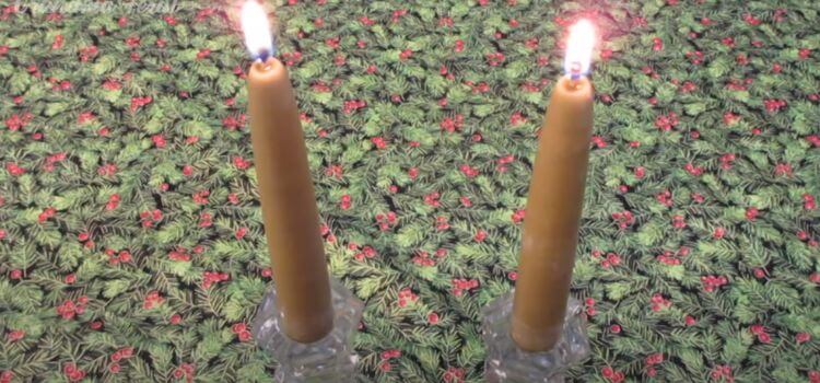 Burning a bayberry candle
