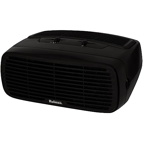 Holmes Desktop HEPA-Type , 3 Speeds plus Optional Ionizer small Air Purifier, HAP242B-U, Black