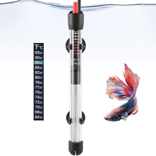 FEDOUR Aquarium Heater 50W 100W 300W, Submersible Glass Fish Tank Heater for Fresh and Salt Water (300W)